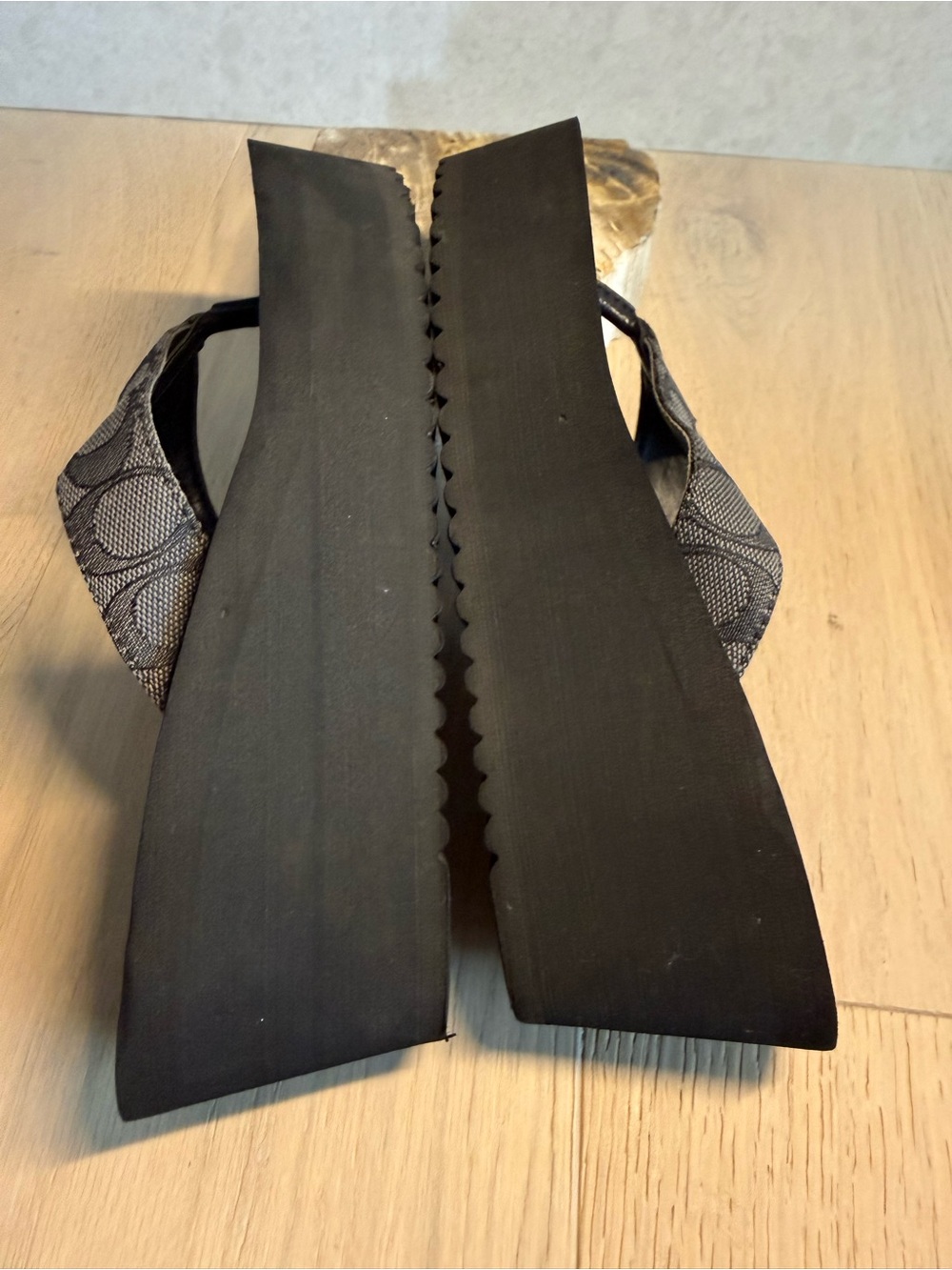 Coach Black Platform Wedge Sandals - Picture 7 of 9